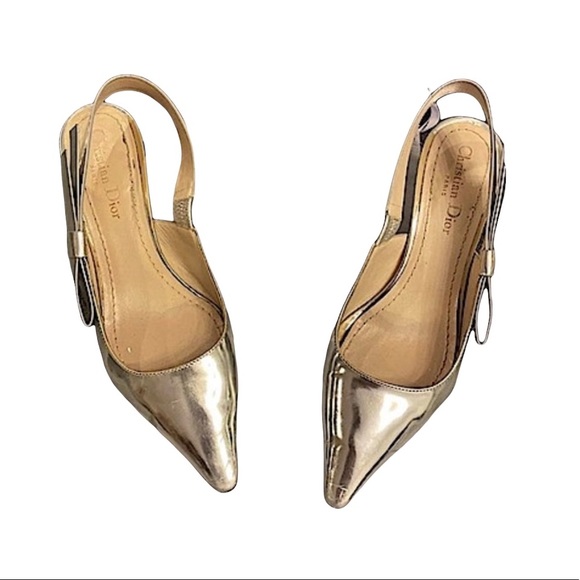 Christian Dior J’adior Metallic Slingback Pumps - Picture 11 of 16